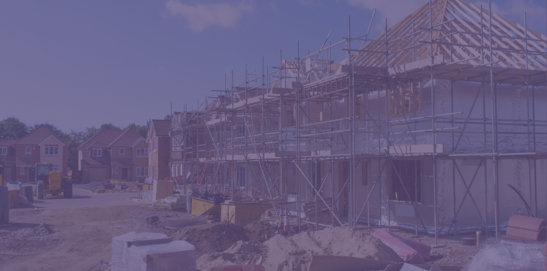 Building site of new homes